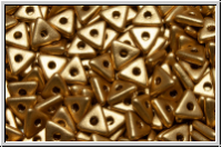 Tri-Beads, 4mm, gold, met., satin, 100 Stk.