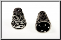 Perlenkappe (-cone) "Ranke", 17x13mm, antiksilberfb., Tibetsilber, 1 Stk.