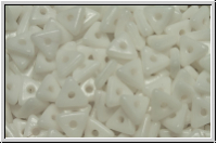 Tri-Beads, 4mm, white, op., 100 Stk.