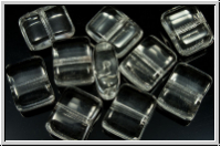 B�hm. Glasperle, Pillow, 8x10x4,7mm, crystal, trans., 10 Stk.