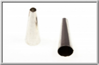Perlenkappe (-cone) "Glatt", 13x4,5mm, silberfb., Sterlingsilber, 1 Stk.