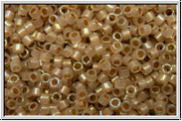 DB1731, MIYUKI Delica, 11/0, white, opal, beige-ld., AB, 5g