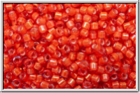 DB1780, MIYUKI Delica, 11/0, red, flame, trans., white-ld., AB, 5g