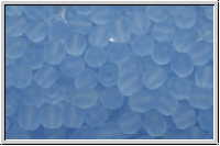 B�hm. Glasschliffperle, feuerpol., 4mm, sapphire, lt., trans., matte, 50 Stk.