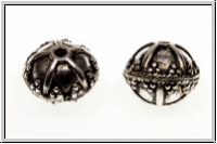 Metallperle "Bali-Donut", 13x15mm, antiksilberfb., Tibetsilber, 1. Stk.