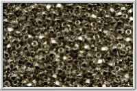 B�hm. Glasschliffperle, feuerpol., 2mm, crystal, trans., full nickel plated, 50 Stk.