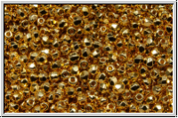 B�hm. Glasschliffperle, feuerpol., 2mm, crystal, trans., 24kt gold plated, full, 50 Stk.