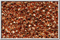 B�hm. Glasschliffperle, feuerpol., 2mm, crystal, trans., full copper plated, 50 Stk.