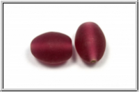 ind. Lampenperle, Olive, 12x10mm, fuchsia, trans., matt, 1 Stk.