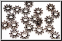 Spacer "Schneeflocke", 3x8mm, antiksilberfb., Tibetsilber, 10 Stk.