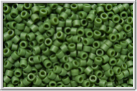 DB2291, MIYUKI Delica, 11/0, green, dk., op., glazed, matte, 5g