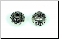 Metallperle "Brezel", 7mm, antiksilberfb., Tibetsilber, 1 Stk.