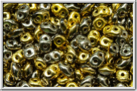 SD-00030-98547, SuperDuo Beads, crystal, trans., california graphite, 10g