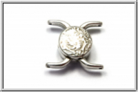 Magnetverschluss "SOUDA II", CYMBAL, 15,85x17,8mm, versilbert, Metall, 1 Stk.