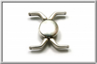 Magnetverschluss "KISSAMOS", CYMBAL, 17,3x17,7mm, versilbert, Metall, 1 Stk.