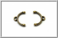 Bead Ending "SKALOTI II", CYMBAL, 9,6x12,3mm, antikmessingfb., Metall, 1 Paar