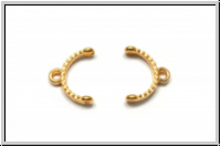 Bead Ending "SKALOTI II", CYMBAL, 9,6x12,3mm, vergoldet, Metall, 1 Paar