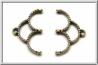 Bead Ending "SKALOTI III", CYMBAL, 14,2x22,8mm, antikmessingfb., Metall, 1 Paar