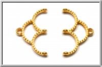 Bead Ending "SKALOTI III", CYMBAL, 14,2x22,8mm, vergoldet, Metall, 1 Paar