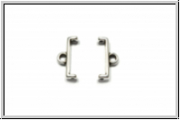 Bead Ending "TOPOLIA II", CYMBAL, 5,9x12,1mm, versilbert, Metall, 1 Paar