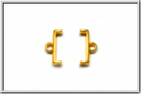 Bead Ending "TOPOLIA II", CYMBAL, 5,9x12,1mm, vergoldet, Metall, 1 Paar