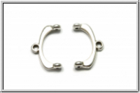 Bead Ending "FRES II", CYMBAL, 9,6x19,4mm, versilbert, Metall, 1 Paar