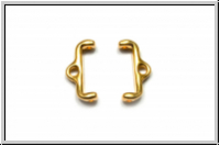 Bead Ending "SKAFI II", CYMBAL, 6x13,7mm, vergoldet, Metall, 1 Paar
