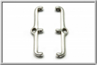 Bead Ending "SKAFI III", CYMBAL, 6x24,9mm, versilbert, Metall, 1 Paar