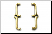 Bead Ending "SKAFI III", CYMBAL, 6x24,9mm, antikmessingfb., Metall, 1 Paar