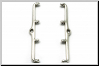 Bead Ending "SKAFI IV", CYMBAL, 14,2x36,6mm, versilbert, Metall, 1 Paar