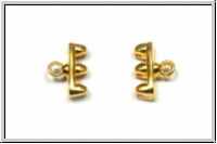 Bead Ending "ROZOS III", CYMBAL, 8,1x11,6mm, vergoldet, Metall, 1 Paar