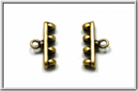 Bead Ending "ROZOS IV", CYMBAL, 8,2x15,7mm, antikmessingfb., Metall, 1 Paar