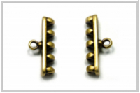 Bead Ending "ROZOS V", CYMBAL, 8,0x19,6mm, antikmessingfb., Metall, 1 Paar