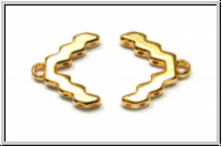 Bead Ending "MENITES", CYMBAL, 9,4x15,7mm, vergoldet, Metall, 1 Paar