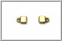 Bead Ending "PIPERI I", CYMBAL, 7,5x5,0mm, antikmessingfb., Metall, 1 Paar