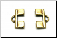 Bead Ending "PIPERI II", CYMBAL, 10,5x15,5mm, antikmessingfb., Metall, 1 Paar