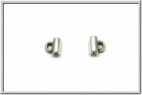 Bead Ending "SOROS I", CYMBAL, 5,0x5,2mm, versilbert, Metall, 1 Paar