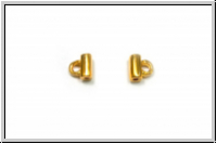 Bead Ending "SOROS I", CYMBAL, 5,0x5,2mm, vergoldet, Metall, 1 Paar