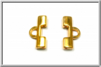Bead Ending "SOROS II", CYMBAL, 8,3x15,5mm, vergoldet, Metall, 1 Paar