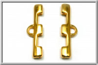 Bead Ending "SOROS III", CYMBAL, 8,4x26,3mm, vergoldet, Metall, 1 Paar