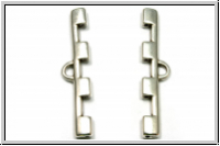 Bead Ending "SOROS IV", CYMBAL, 8,0x36,0mm, versilbert, Metall, 1 Paar
