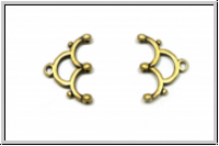 Bead Ending "LAKOS III", CYMBAL, 12,7x18,7mm, antikmessingfb., Metall, 1 Paar