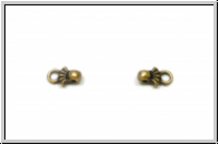 Bead Ending "PILOS", CYMBAL, 6,9x4,1mm, antikmessingfb., Metall, 1 Paar