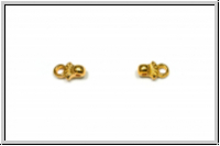 Bead Ending "PILOS", CYMBAL, 6,9x4,1mm, vergoldet, Metall, 1 Paar