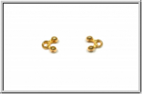 Bead Ending "ALONA", CYMBAL, 6,4x6,1mm, vergoldet, Metall, 1 Paar