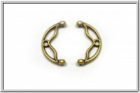 Bead Ending "SITANOS II", CYMBAL, 9,7x18,6mm, antikmessingfb., Metall, 1 Paar