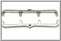 Bead Ending "MARONIA IV", CYMBAL, 7,4x52,0mm, versilbert, Metall, 1 Paar