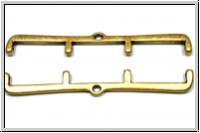 Bead Ending "MARONIA IV", CYMBAL, 7,4x52,0mm, antikmessingfb., Metall, 1 Paar