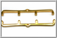 Bead Ending "MARONIA IV", CYMBAL, 7,4x52,0mm, vergoldet, Metall, 1 Paar