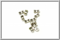 Side Beads "TOURKOU", CYMBAL, 2,3x5,0mm, versilbert, Metall, 10 Stk.